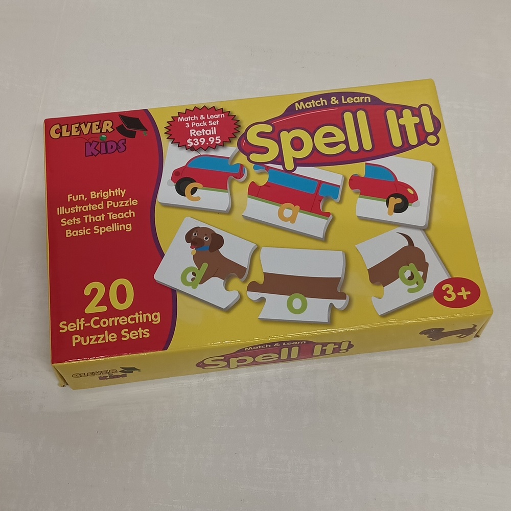 spell it - 20 self-correcting piece puzzle set - problem solving EUC.